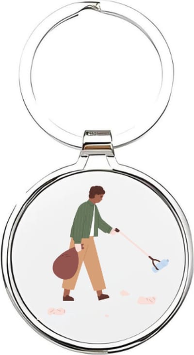 Akyol - Vuilmisman Sleutelhanger - vuilnisman - De beste vuilnisman - Vuilnis - Vuilniswagen - afvalman - schoonmaker - schoonmaakster - milieuwerker - cadeau voor de beste vuilnisman - 4 x 7,5 CM