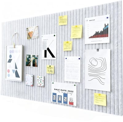 Dailygoods- Prikbord 60 x 40 cm - Vilten Prikbord - Zelfklevend - Wanddecoratie - Milieuvriendelijk - Vochtbestendig - Duurzaam en Vormvast - Memobord