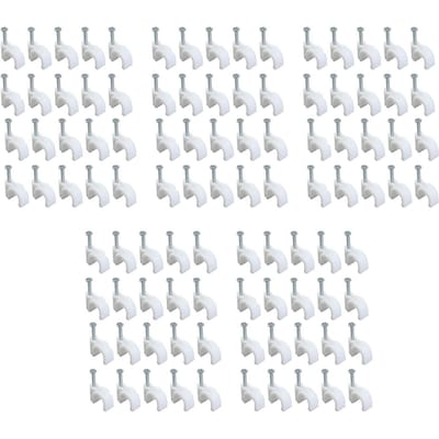 100 STUKS 5mm Stalen Spijker Lijnklem Ronde Kabel Bevestigingsklemmen voor Wandmontage Snoerbeheer