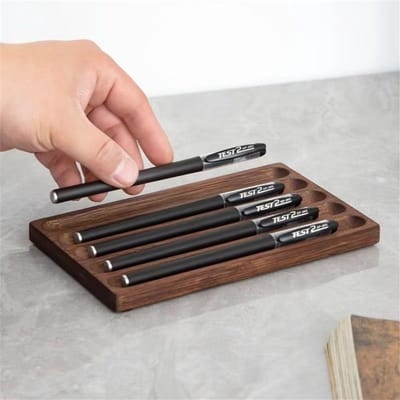 Bureau Organizer - Pen Houder - Bureau Opruimen - Hoogwaardig Hout - 10x10x10 mm - Walnoot