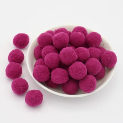 Kleurige Mini Pompoms van 25mm - 36 Stuks Fluffy Pluche Ballen voor Creatieve DIY Projecten, Versiering en Naaiwerk