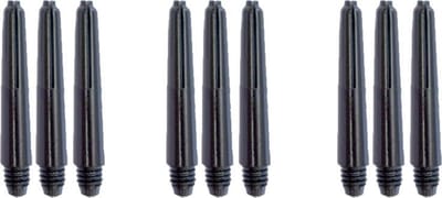 Darts Set dartshafts - 3 sets (9 stuks) - Short - zwart - dartshafts - dart shafts