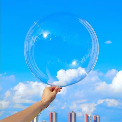 Dailygoods- Ballonnen Jumbo 6 Stuks - Transparant - Herbruikbaar - Vulbaar - Feestdecoratie - 45 cm Diameter - Feestballonnen