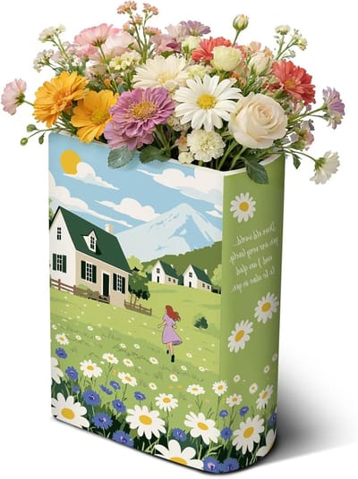 Boek Vaas Decoratief - Boekvormige Vaas Keramiek - Bloemen Schikking - Uniek Boek Ontwerp