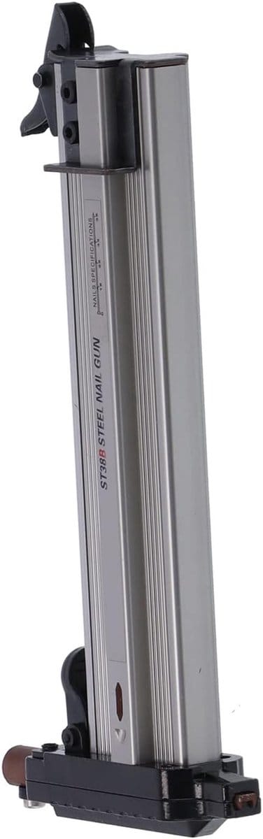 Handmatige Spijkermachine - Nagelapparaat Nietmachine - Dakbedekking Vloeren - Aluminiumlegering Wolfraamstaal - 70 stuks 10-38mm - Grijs