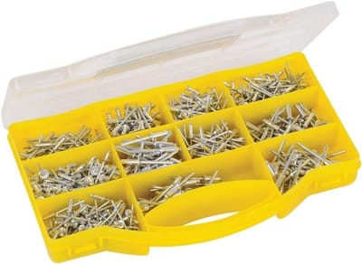 Blindklinknagel Assortiment - Klinknagels Set - Bevestigen van Materialen - 650 Delen - 3 Maten - Zilverkleurig