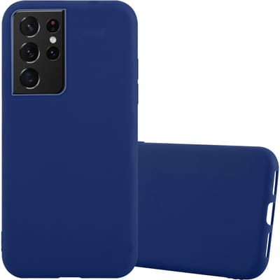 Cadorabo Hoesje geschikt voor Samsung Galaxy S21 ULTRA in CANDY DONKER BLAUW - Beschermhoes gemaakt van flexibel TPU silicone Case Cover