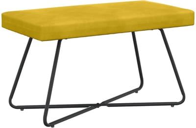 vidaXL - Bank - Geel - 80 - x - 40 - x - 45 - cm - fluweel