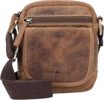 GREENBURRY schoudertas Vintage Travel - 3 Crossbody Bag Brown bruine