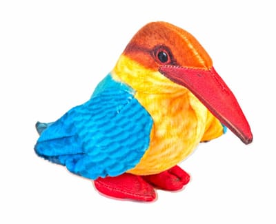 Wild Republic ijsvogel knuffel - 12 cm pluche - voor kinderen en volwassenen