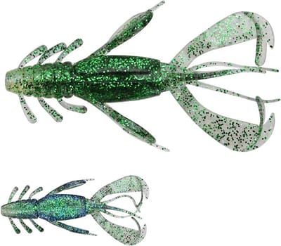 PikeAttack-Creature bait-Set 4 stuks-Roofvissen-Carolinarig-texasrig-Creaturebait-Softbait-Crawfish