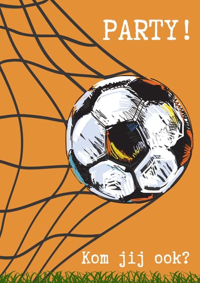 Lise Schrijft | Uitnodiging Kinderfeestje | Duurzaam | Meisje | Jongen | 15 kaarten | Voetbal | met leuke SLUITSTICKERS | inclusief duurzame witte ENVELOP | FSC Mix credit, EU Ecolabel, ECF gecertificeerd