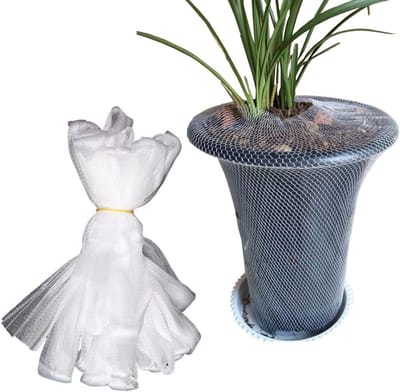 Plantenpot Net - Beschermhoes Potten - Potten Beschermen - Elastische Mouw - 10 Meter - Wit