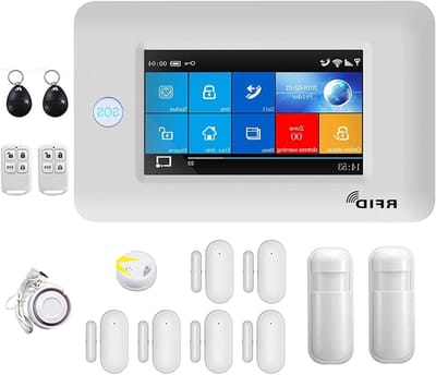 Alarmsysteem - Beveiligingsset - Huis Beveiligen - WiFi GSM Connectie - 160 x 98 mm - Wit