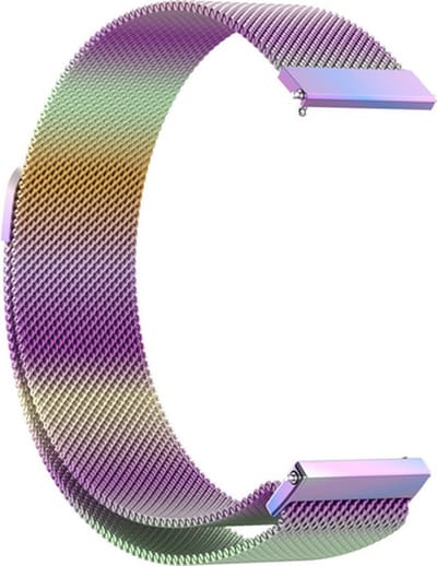 By Qubix - Geschikt voor Garmin bandje - Geschikt voor Garmin Approach S12 / S40 / S42 - Milanese bandje - Multicolor - Smartwatch bandje 20mm
