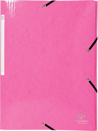 Exacompta IDERAMA® Elastomap 3 kleppen Maxi Capacity 425gm2 A4 - Roze - 55824E