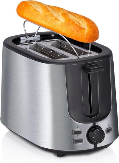 TostiApparaat Broodrooster-TostiApparaat-TostiBroodrooster-Zilver-‎29cmx16cmx18cm