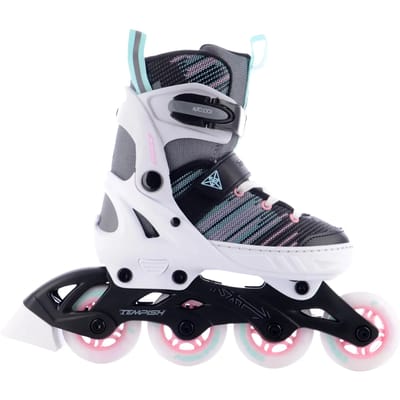 Tempish Systent Skeelers - Inline Skates - Verstelbaar - Kinderen - Wit/Zwart/Roze - Maat 29-32