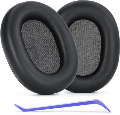 Vervangende Oorkussens voor Sony WH-1000XM6 Hoofdtelefoon, Zacht Leer, Geluiddempende Schuim, Comfortabel en Duurzaam (Zwart)