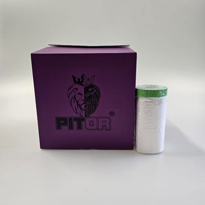 Maskeerfolie met tape groen extra sterk - 2700mm x 17m x 12 stuks (PITOR®)