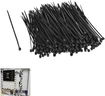 600 stuks Zelfsluitende Nylon Kabelbinders, Zwart, 80mm x 1.8mm, Sterk en Duurzaam, Geschikt voor Huishoudelijk Gebruik, Tuin en Elektronica