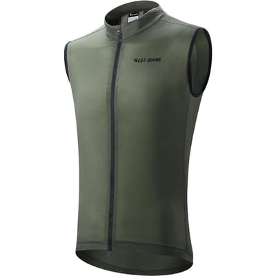 Gilet de cyclisme d'été coupe-vent respirant gilet de vélo équipement de sport léger pour temps chaud XL vert