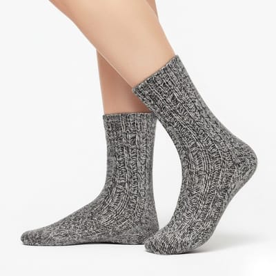 6 pack - Arieszzz Norweger Sokken 6-Pack – 50% Wol – Unisex – Warm & Ademend – Maat 39-42 – Grijs