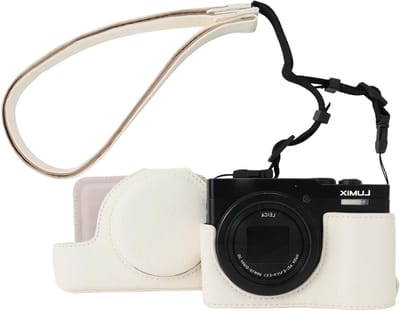 Camera Tas voor Panasonic Lumix DC-ZS99 - PU Leer, Afneembare Beschermhoes met Verstelbare Schouderriem, Ideaal voor Fotografie en Reizen