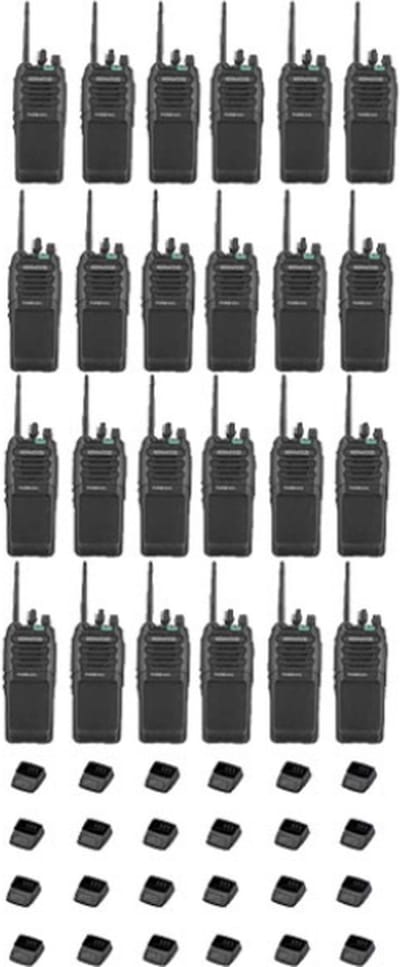 Set van 24 Kenwood TK-3701D IP55 Portofoon met tafellader