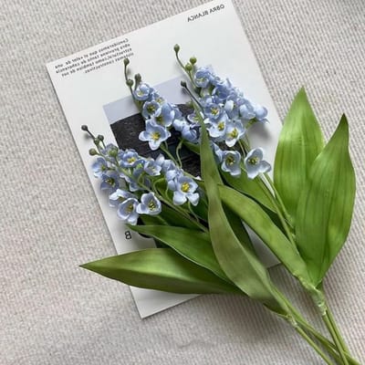 Faux witte lelietjes-van-dalen bloemen windgong en orchideeën voor bruiloft en tuin, 8 stuks decoratie voor feest en thuis