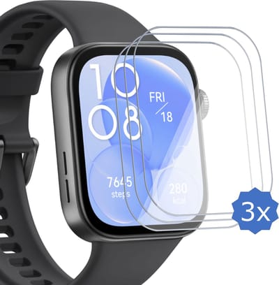 3x Geschikt voor Huawei Watch Fit 3 - Screenprotector - Beschermglas Folie