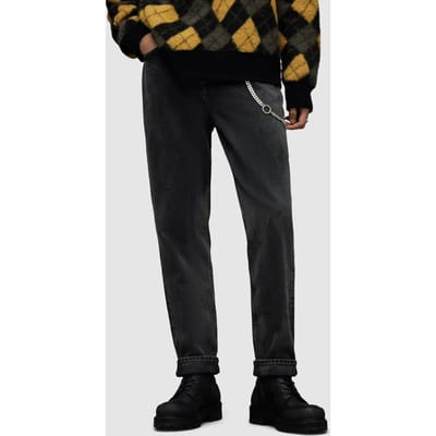 AllSaints Curtis Marble Black Size: W28 | Relaxed Outlet | Heren | Zwart