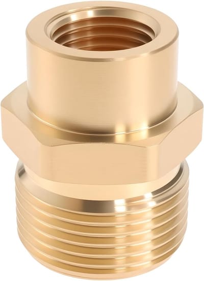 Drukreiniger Connector G1/4" Vrouwelijk naar M22x1.5 Mannelijk Messing Adapter voor Drukreinigers, Hoge Druk Slang en Accessoires