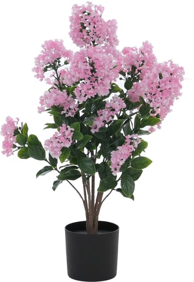 Kunstsering MCW-Q87, kunstsering decoratieve plant, kunstboom, kunstplant, voor buiten, polyethyleen, 64x35x35 cm ~ roze
