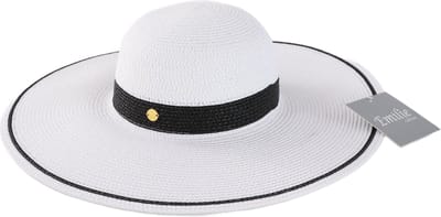 Emilie collection - hoed - strandhoed groot - flaphoed - wit