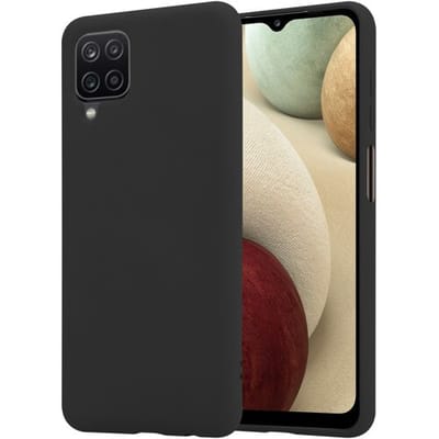 ShieldCase Silicone case geschikt voor Samsung Galaxy A12 hoesje - optimale bescherming - perfecte pasvorm - TPU Materiaal - zwart