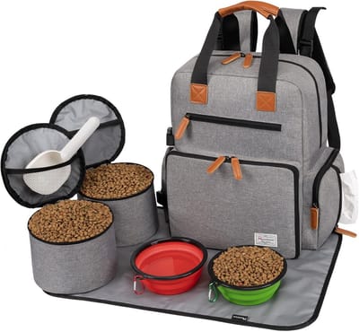 Modoker Hond Travel Organizer Rugzak Huisdier Reistas, Grijs