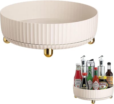 360° Rotatable Keuken Organizer - DIY Tafel Organizer, Kruidenset en Opslagoplossing met Antislip Functie