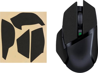 kwmobile gaming muis grip tape geschikt voor Razer Basilisk X Hyper Speed muis - Antislip muistape grip - Muis grip tape in zwart