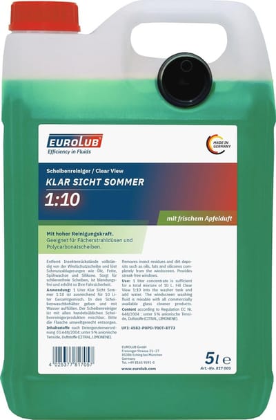 Zomer Ruitenreiniger Concentrate 1:10 - 5 Liter