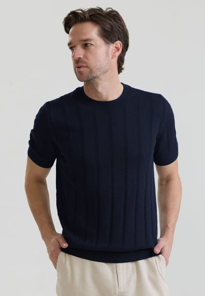 Felix Hardy Tshirt Korte Mouwen 100% Katoen Heren Navy - 2Xl
