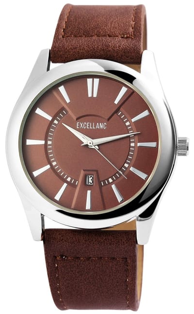 EXCELLANC Herenhorloge kunstleer Mineralglas