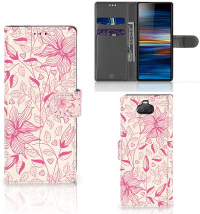 Sony Xperia 10 Hoesje Pink Flowers