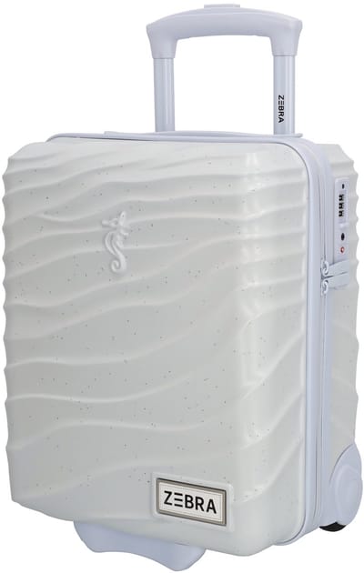 Zebra Trends Sandy Koffer - 16 Inch - Underseat - Handbagage - Gerecycled - TSA - Reizen - Lichtblauw