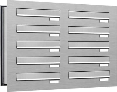 10 er (2x5) brievenbus systeem inbouw RVS