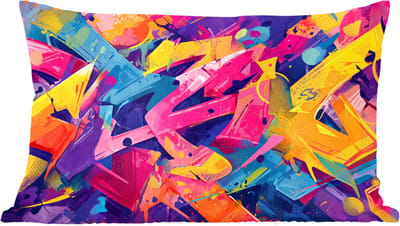 Sierkussens - Kussentjes Woonkamer - 60x40 cm - Abstract - Vormen - Kleurrijk