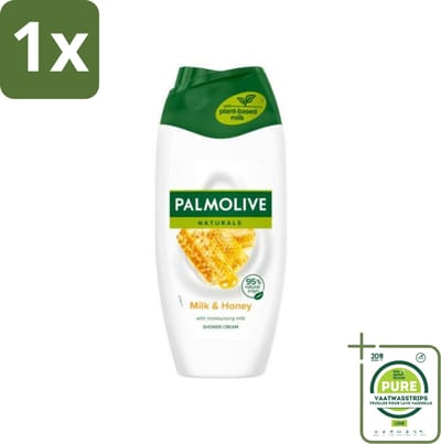 1 x Palmolive Naturals - Douchecrème - Honing & Melk - Hydraterende Melk - 250 ml - Douchegel - Melk - Honing - Hydraterende Douchegel - Huid Verzorging