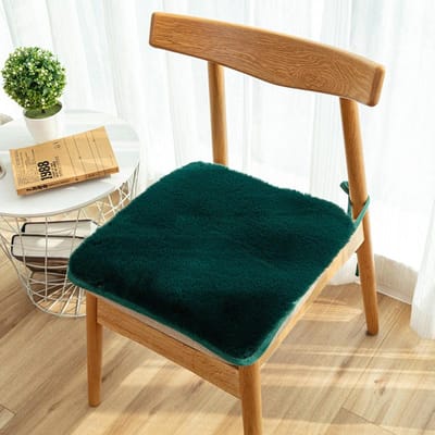 Épaissi et Chaleur en Hiver Coussin de Chaise pour Assise Longue Durée au Bureau Salon à Domicile Coussin à Pet Antidérapant Coussin de Chaise Hiver 40X40cm black