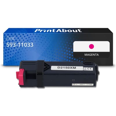 PrintAbout huismerk Toner 593-11033 (8WNV5) Magenta Geschikt voor Dell