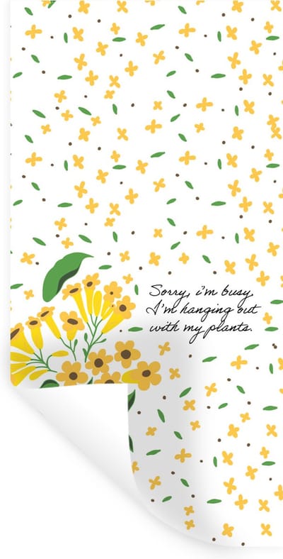 Muurstickers - Sticker Folie - Spreuken - Sorry I'm busy I'm hanging out with my plants - Quotes - 40x80 cm - Plakfolie - Muurstickers Kinderkamer - Zelfklevend Behang - Zelfklevend behangpapier - Stickerfolie